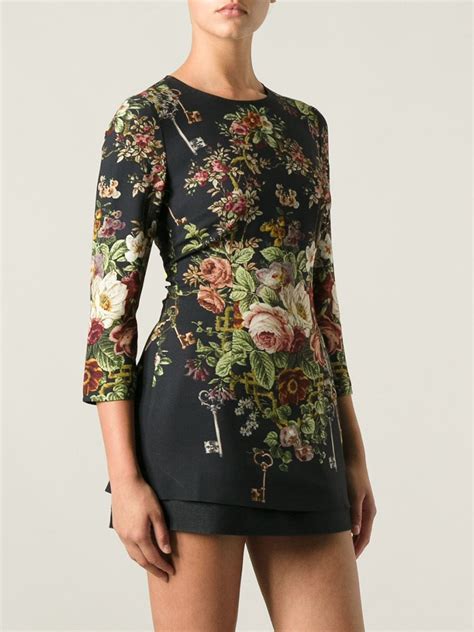 dolce gabbana floral print top